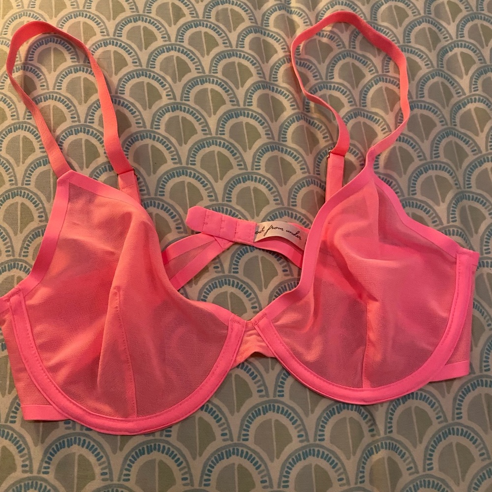 Hot pink Out From Under bra 34D - - Urban Outfitters